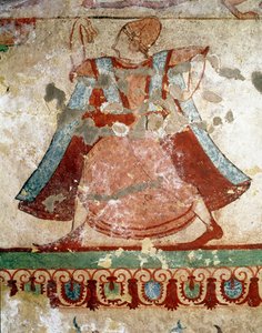 Danser med lang tunika (Detalje af fresco, 520 f.Kr.) af Etruscan