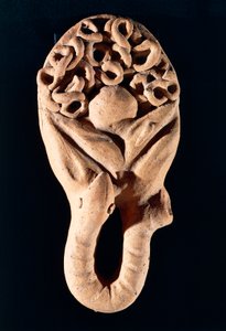 Etruskisk civilisation, Terracotta-votivoffer, der viser en tarm, Fra Tessennano, Lazio-regionen, Italien af Etruscan