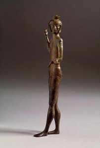 Etruskisk civilisation: statuette af kriger i bronze af Etruscan