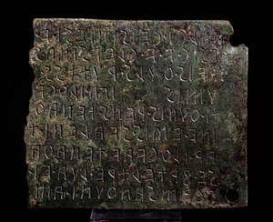 Bronzetavle fra Monte Acuto, Formello - 3.-2. århundrede f.Kr af Etruscan Etruscan