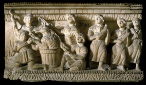 Etruskisk kunst: "" Ulysses og hans ledsagere under deres møde med Circe"" (Odyssee d