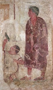 Vel Status og hans slave (vægmaleri) af Etruscan Etruscan