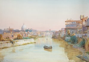Udsigt over Tevere fra Ponte Sisto