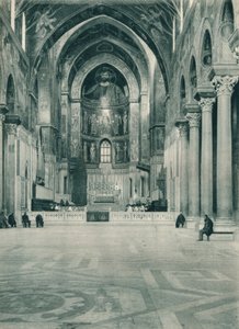 Interiør af Monreale Cathedral, Sicilien, Italien, 1927