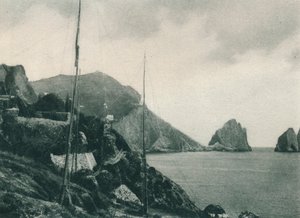 Marina Piccola med fuglenet, Capri, Italien, 1927 af Eugen Poppel