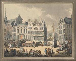 Place de Meir i Antwerpen, 1797. af Eugen Poppel