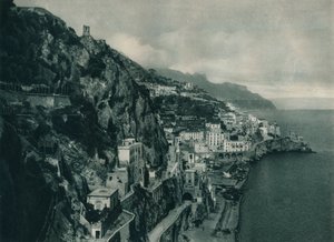Udsigt over Amalfi, Italien, 1927 af Eugen Poppel