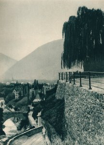 Udsigt over byen, Merano, Sydtyrol, Italien, 1927