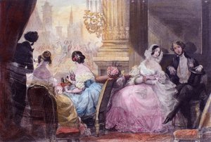 Scene fra In Summer in Paris af Jules Janin, af Eugene Lami af Eugene Louis Lami