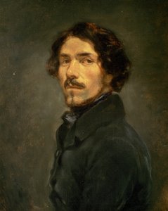 Selvportræt ... (maleri på lærred) af Eugene (1798-1863) (attr. to) Delacroix