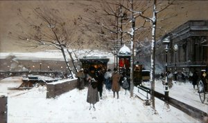 Seine kaj af Eugene Galien-Laloue