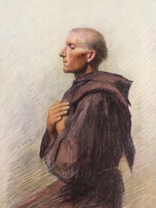 Broder Bernard af Quintavalle (farvelitografi)