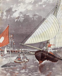 Regates på Le Havre i 1892, baseret på Mr. Courbons akvarel. af Eugene (after) Courboin