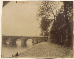 Havnen ved La Mégisserie af Eugène Atget