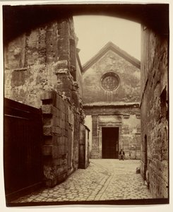 Portalen til Saint-Julien-le-Pauvre af Eugène Atget