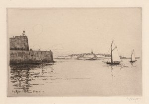Saint-Malo Vue de Dinard (Saint-Malo vu de Dinard) af Eugene Bejot