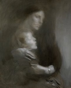 Moderskab (lidelse) (olie på lærred) af Eugène Carrière