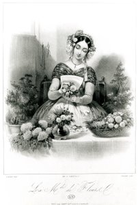 Blomstersælgeren, ca. 1840 af Eugene Charles Francois Guerard