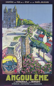 Plakat reklame Angouleme (farve litho) af Eugene Charles Paul Vavasseur