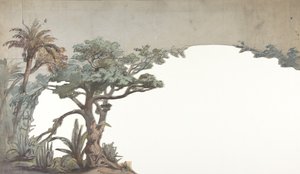 Design til en scene i Opéraen, Paris, 1828-90. af Eugene Ciceri