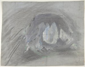 Design til en scene i Opéraen, Paris, 1828-90.
