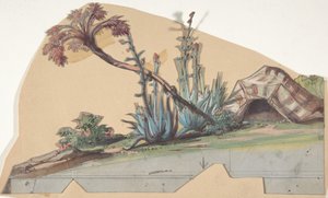 Design til en scene i Opéraen, Paris, 1830-90. af Eugene Ciceri