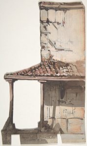 Design til en scene i Opéraen, Paris, 1830-90. af Eugene Ciceri
