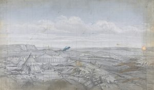 Design til en scene i Opéraen, Paris, 1830-90. af Eugene Ciceri