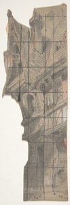 Design til en scene i Opéraen, Paris, 1830-90. af Eugene Ciceri