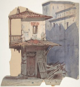 Design til en scene i Opéraen, Paris, 1830-90. af Eugene Ciceri
