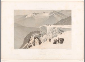 Vandrere på toppen af ​​Mont Buet Le sommet du Buet (titel på objekt) Ansigter i Schweiz, Savoy og Tyrol (serietitel) La Suisse, la Savoie et le Tyrol (serietitel på objekt)