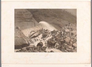 Udsigt til en stortbeek på Servoz Le Torrent Noir Près Servoz (titel på objekt) Ansigter i Schweiz og Savoy (serietitel) La Suisse et la Savoie (serietitel på objekt)