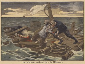 En ny flåde af Medusa (farve litho) af Eugene Damblans