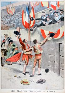 Franske sømænd ser på en tyrefægtning, Xeres, Spanien, 1899 af Eugene Damblans