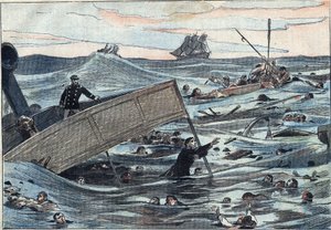 Forlis af skibet "" Burgundy "", sank af en engelsk sejlbåd af Eugene Damblans