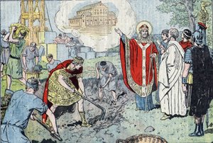 Den romerske kejser Konstantin I (272-337) besluttede efter sin dåb af pave Sankt Sylvester at bygge den hellige frelsers basilika i Lateran (i dag Sankt Johannes af Laterano, San Giovanni in Laterano), som blev indviet i 324, og tog tolv kurv af Eugene Damblans