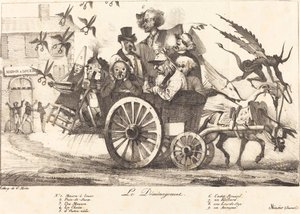 Afskaffelsen af ​​censur, ca. 1821. Skaber: Eugene Delacroix, Charles Etienne Pierre Motte. af Eugene Delacroix, Charles Etienne Pierre Motte
