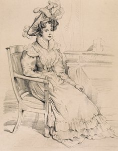 Portræt af Harriet Smithson, irsk skuespillerinde og første hustru til den franske komponist Hector Berlioz