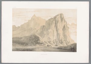 Mount Behistun i Iran Mont Bi Sutoun (titel på objekt) Persiske landskaber (serietitel) Perse modern (serietitel)