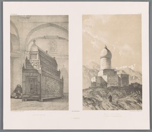 Graftombe van Esther i Mordechai Cenotaph of Esther (titel på objekt) Monument rejst til minde om Ester og Mordokaj (titel på objektet) En Hamadan (titel på objekt) Perzische landschappen (serietitel) Modern Persia (serietitel) af Eugene Flandin