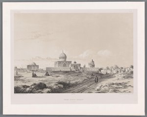 Imamzadeh af Hussein i Qazvin Imam-Zadeh-Hussein (Casbin) (titel på objektet) Persiske landskaber (serietitel) Perse modern (serietitel) af Eugene Flandin