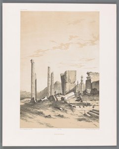 Ruinerne af Persepolis Persepolis (titel på objekt) Persiske landskaber (serietitel) Perse modern (serietitel) af Eugene Flandin