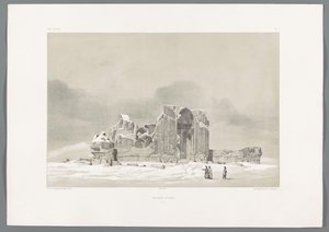 Ruin af den blå moske i Tabriz i Iran Moské ruine Tabriz (titel på objekt) Persiske landskaber (serietitel) Perse modern (serietitel)