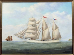 Le trois matats Saint Simon Maleri af Eugene Margueritte-Grandin dit Eugene Grandin (1833-1916) 1908 Søn. 0,6x0,8 m Fecamp, Museum of the Newfoundland