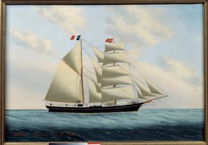 Briggen Violet. Maleri af Eugene Margueritte-Grandin dit Eugene Grandin (1833-1916)