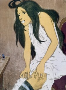 En stofmisbruger, der sprøjter sig selv, begyndelsen af det 20. århundrede af Eugene Grasset