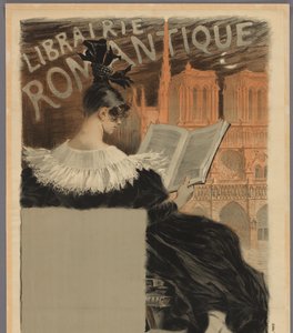 Romantisk boghandel plakat Romantisk boghandel (titel på objekt) af Eugene Grasset