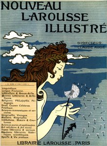 Første side af Nouveau Larousse illustrious (ordbog i syv bind udgivet mellem 1897 og 1904 (gravering) af Eugene Grasset