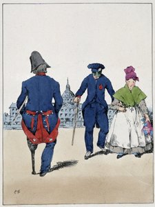 De ugyldige - i “Souvenirs of a Loâneur” af Eugène Forest, omkring 1830.
