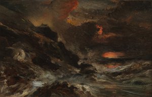 En storm ud for Normandiets kyst, sandsynligvis 1850